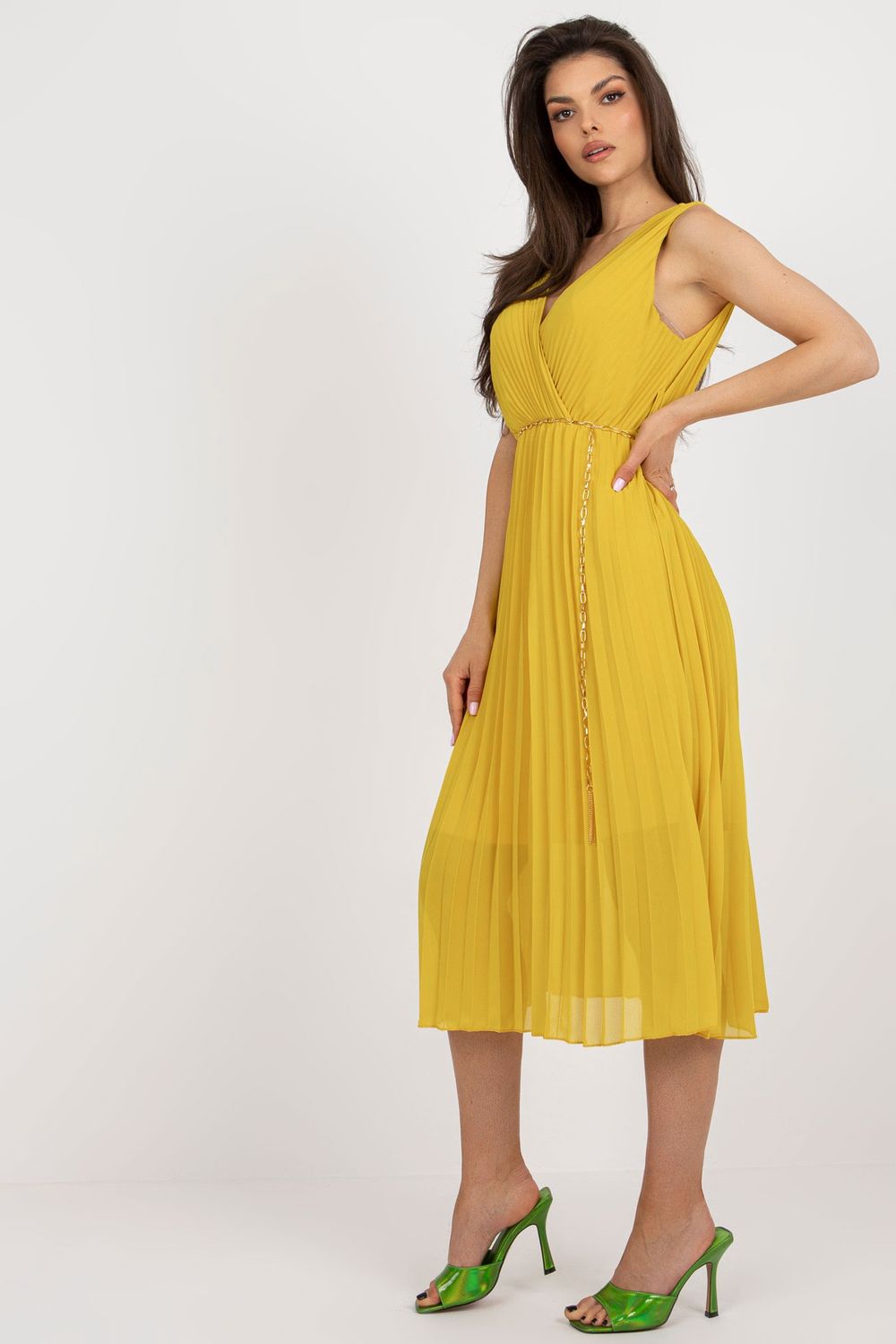  Cocktail dress model 181355 Italy Moda  yellow