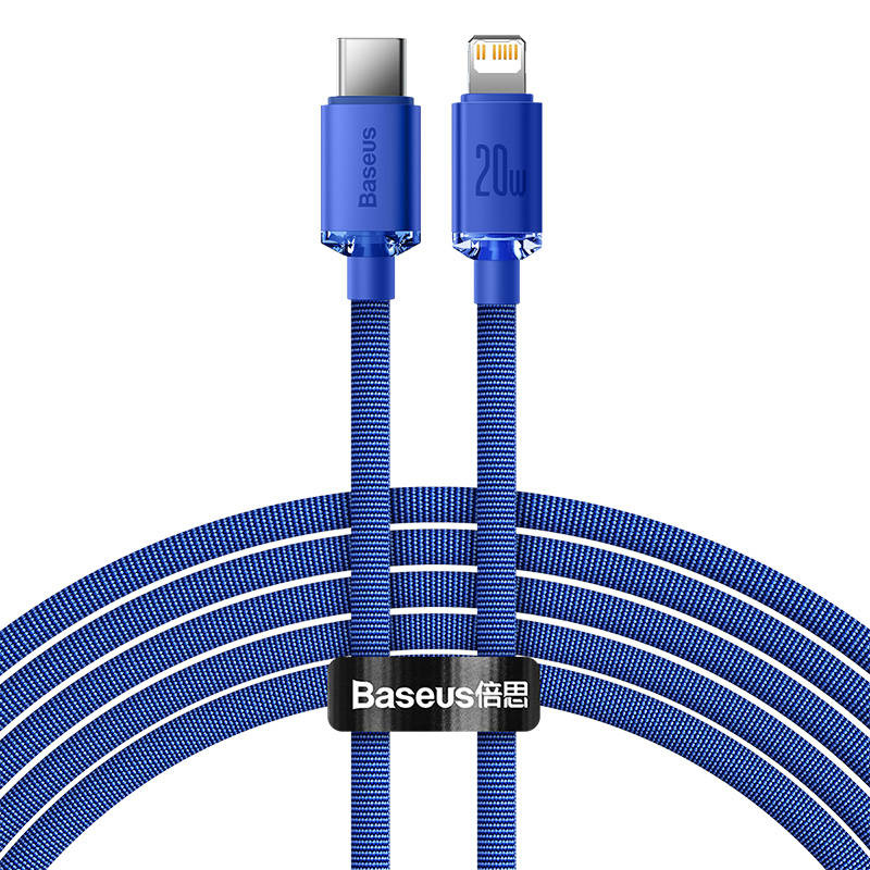 USB-C do Lightning Cable Baseus Crystal, 20W, PD, 2m (blue)