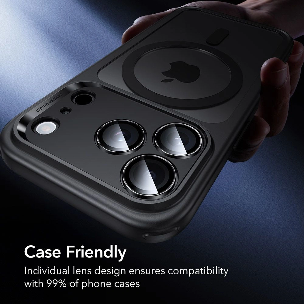 Osłona na aparat ESR Armorite Camera Protector do Apple iPhone 14 Pro / 14 Pro Max / 15 Pro / 15 Pro Max / 16 Pro / 16 Pro Max / 17 Pro / 17 Pro Max Black