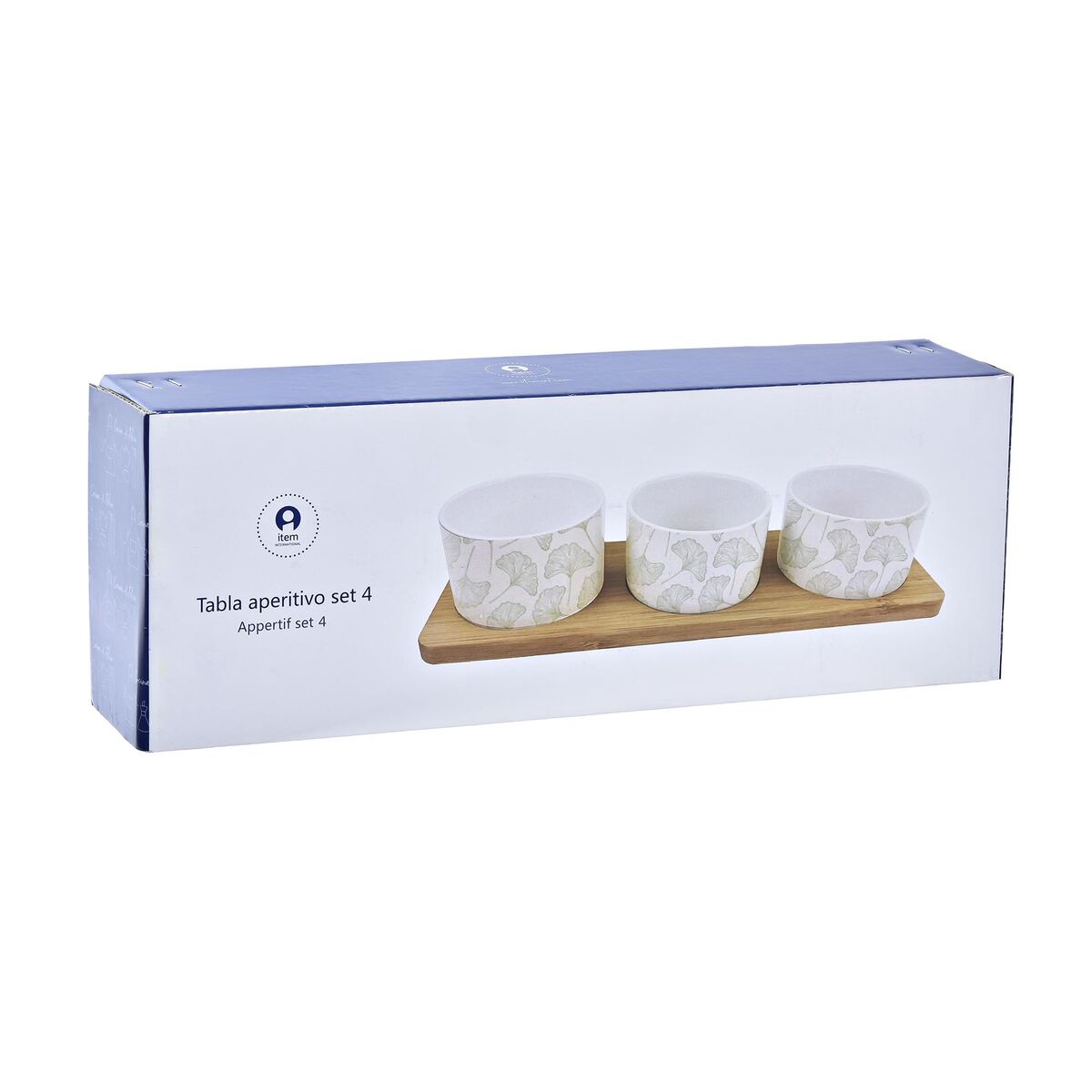 Appetizer Set DKD Home Decor 28 x 9,7 x 1,5 cm Sheets Stoneware