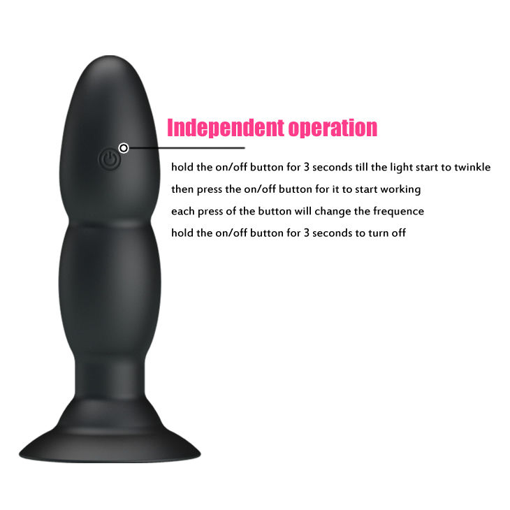 PRETTY LOVE PLUG WITH VIBRATOR AND ROTATION FUNCTIONS BY REMOTE CONTROL