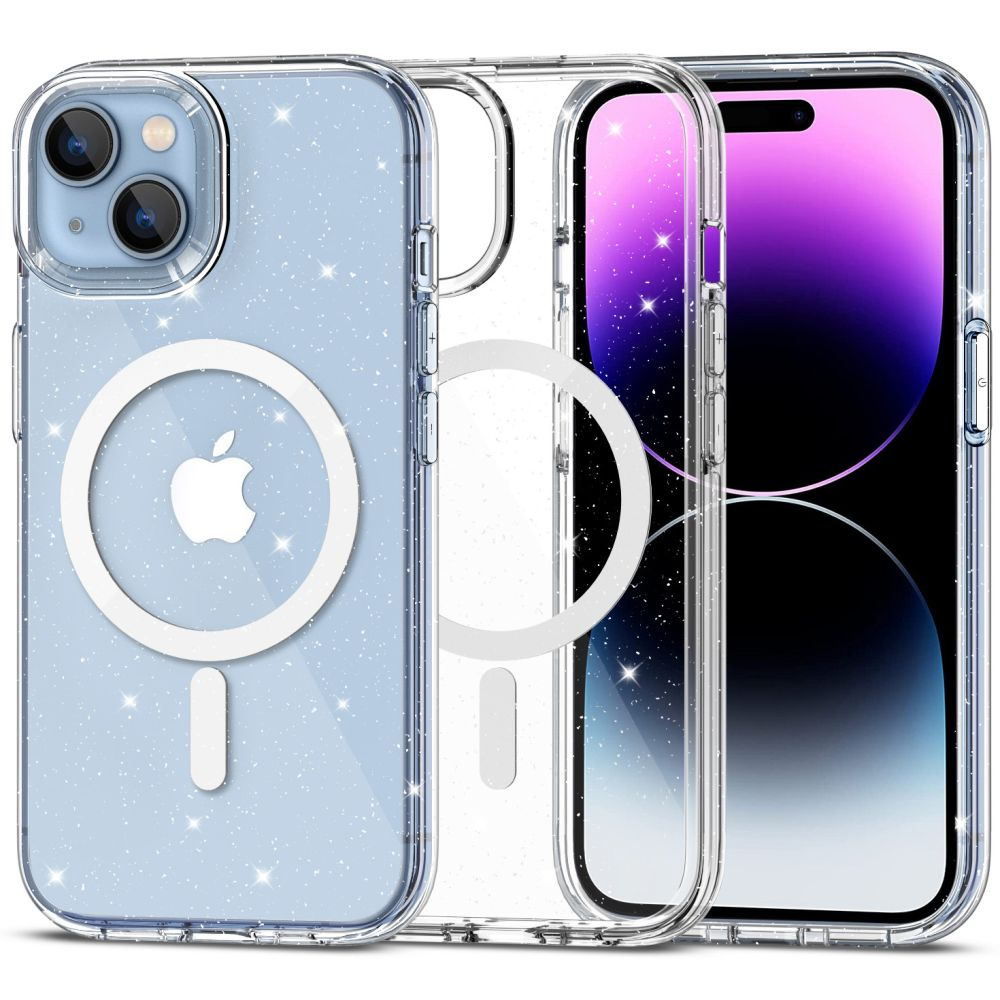 Tech-protect Flexair Hybrid MagSafe Apple iPhone 15 Glitter Clear