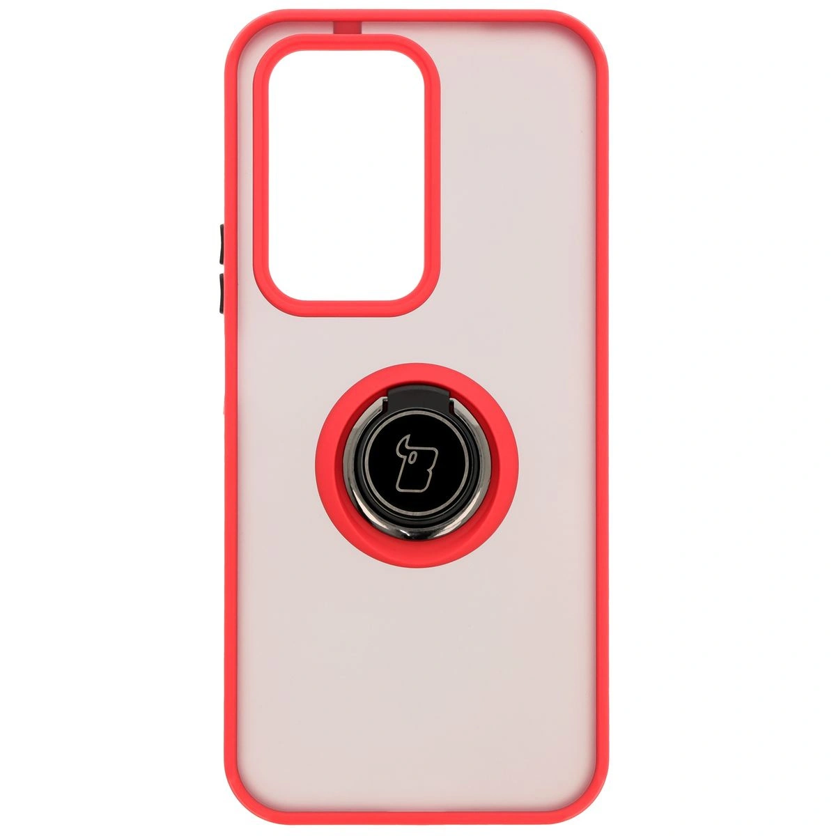 Bizon Case Hybrid Ring Honor 200 Lite smoky with a red frame