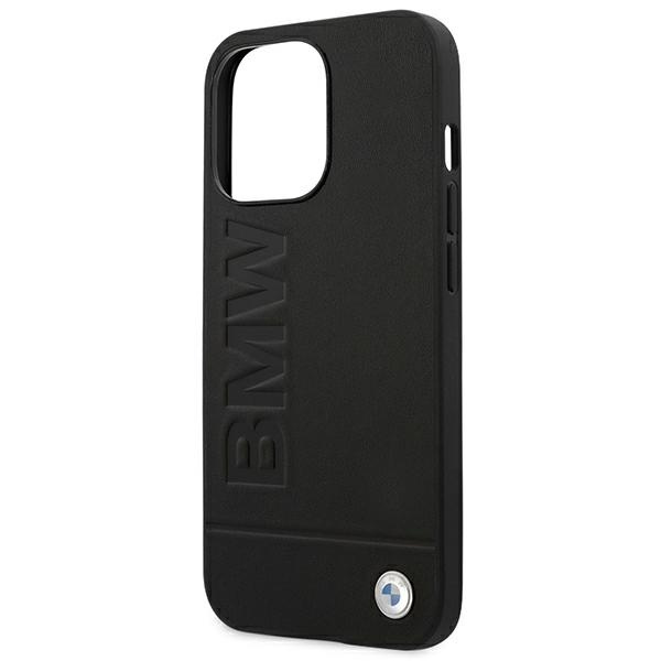BMW BMHCP14LSLLBK Apple iPhone 14 Pro black Leather Stamp