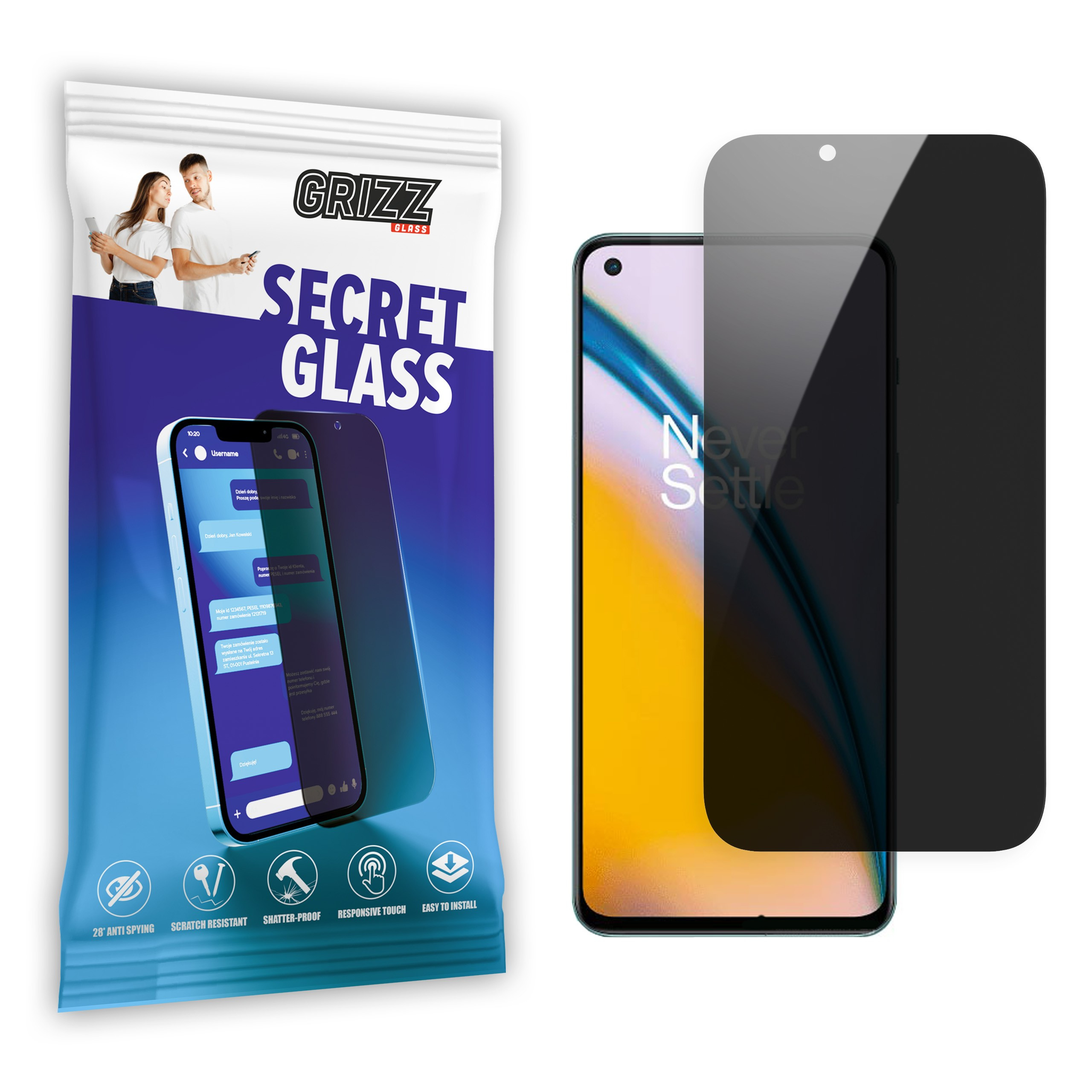 GrizzGlass SecretGlass OnePlus Nord 2 5G