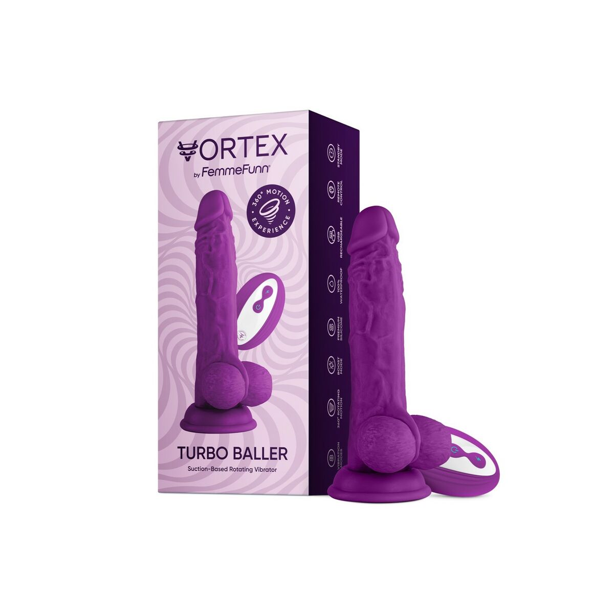 Realistic Dildo FemmeFunn Purple Realistic Dildo FemmeFunn Purple