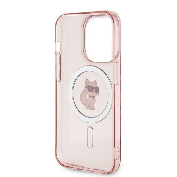 Karl Lagerfeld KLHMP14LHFCCNOP Apple iPhone 14 Pro hardcase IML Choupette MagSafe pink