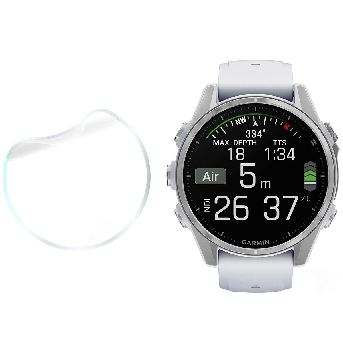 Bizon Glass Watch Hydrogel Garmin Fenix 8 AMOLED 43 mm [2 PACK]