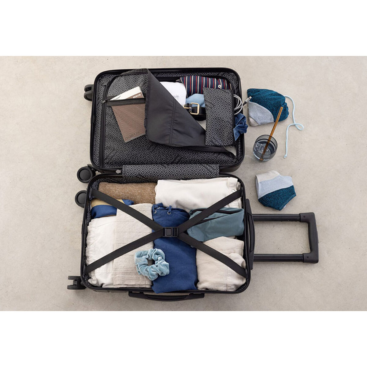 Cabin suitcase Numada 1200608 Black 38 L 55 x 35,5 x 23,5 cm Cabin suitcase Numada 1200608 Black 38 L 55 x 35,5 x 23,5 cm
