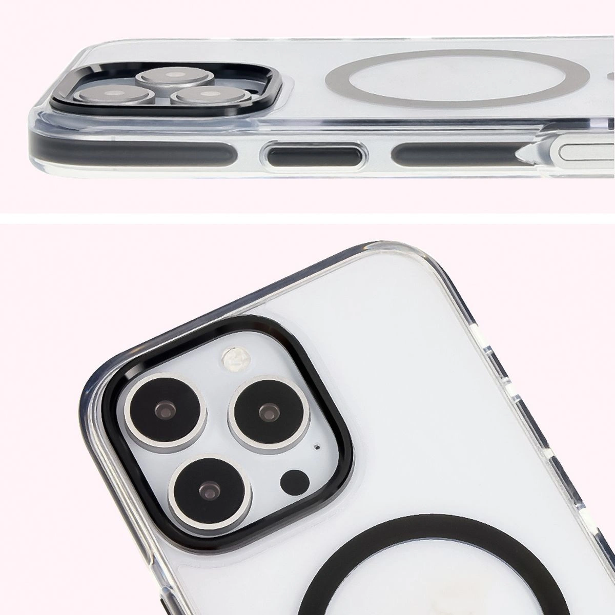 Bizon Case Marco Apple iPhone 16 Pro clear with black frame