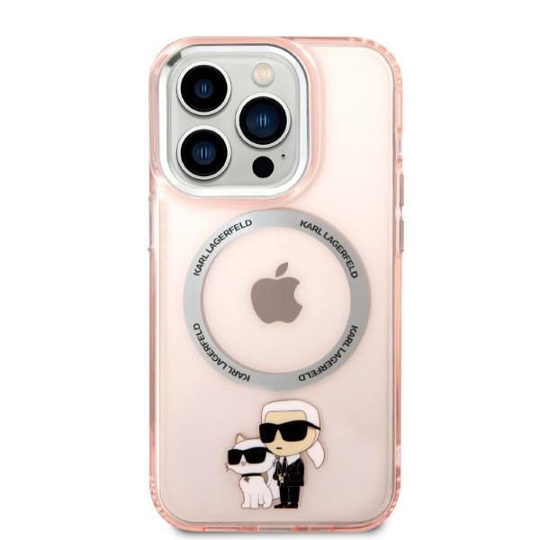 Karl Lagerfeld KLHMP14XHNKCIP Apple iPhone 14 Pro Max hardcase pink IML NFT Karl&Choupette Magsafe