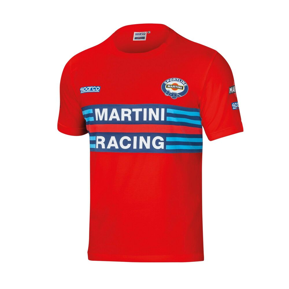 Short Sleeve T-Shirt Sparco MARTINI RACING Red Size L