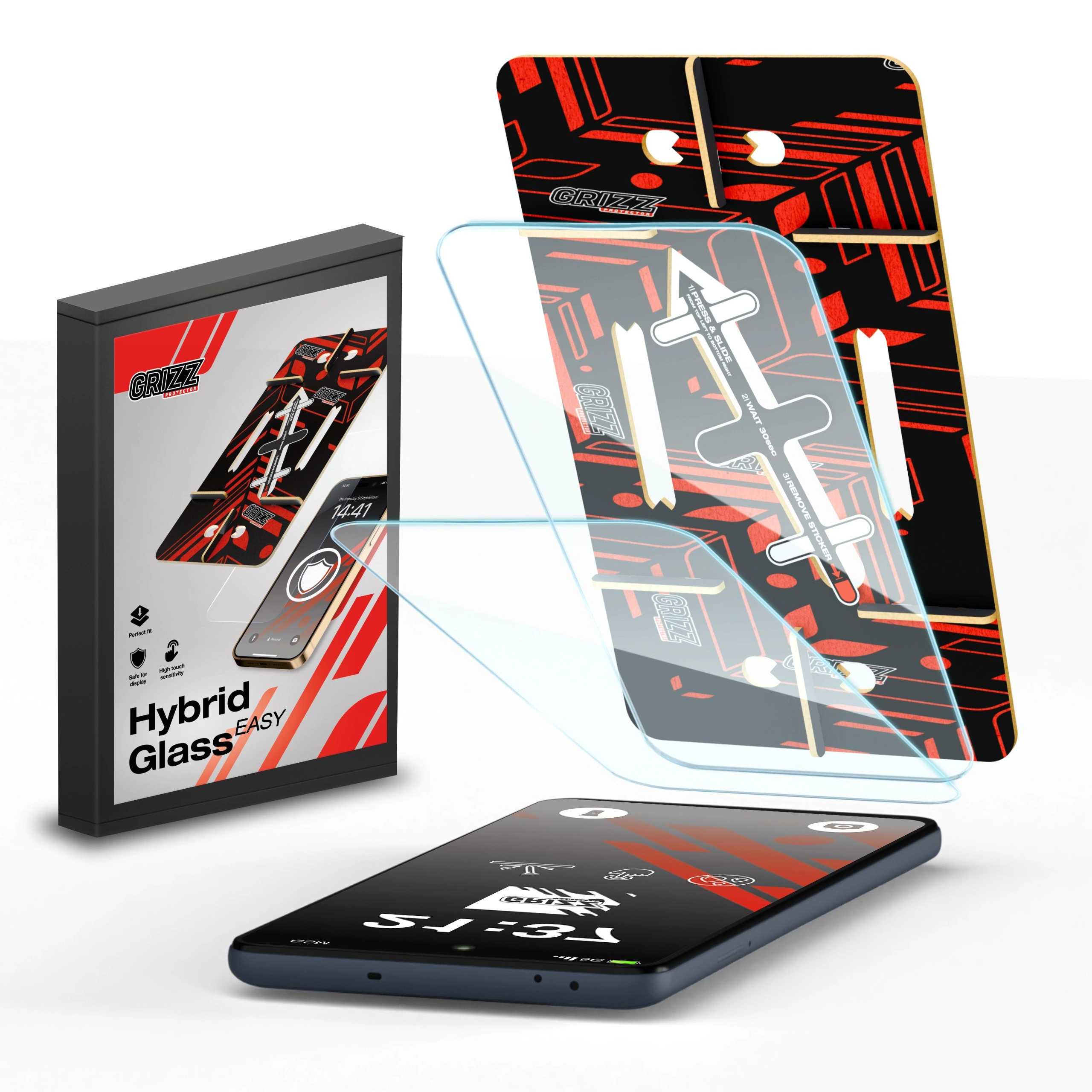 GrizzGlass HybridGlass Easy Samsung Galaxy S23 Plus [2 PACK]