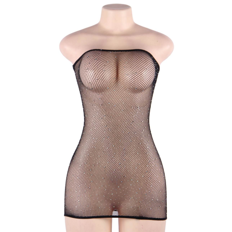 QUEEN LINGERIE SHINNY-DRESS BODYSTOCKING S-L