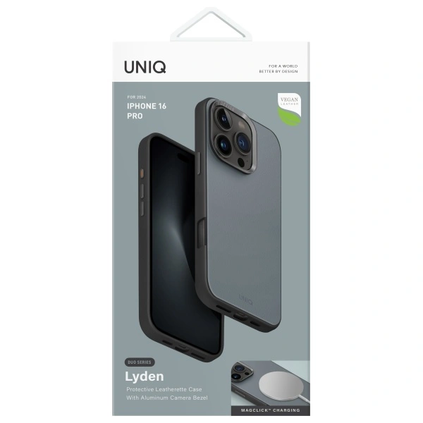 UNIQ Lyden DS Apple iPhone 16 Pro Magclick Charging washed blue-black