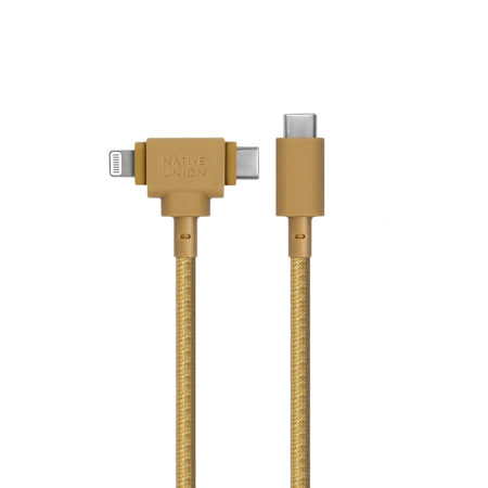 Kabel Native Union Belt Cable Duo USB-C / USB-C + Lightning 1.5m (kraft)