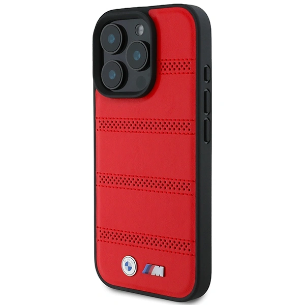 BMW BMHMP16L23PUSPR Apple iPhone 16 Pro hardcase M Perforated And Stitched Line MagSafe red