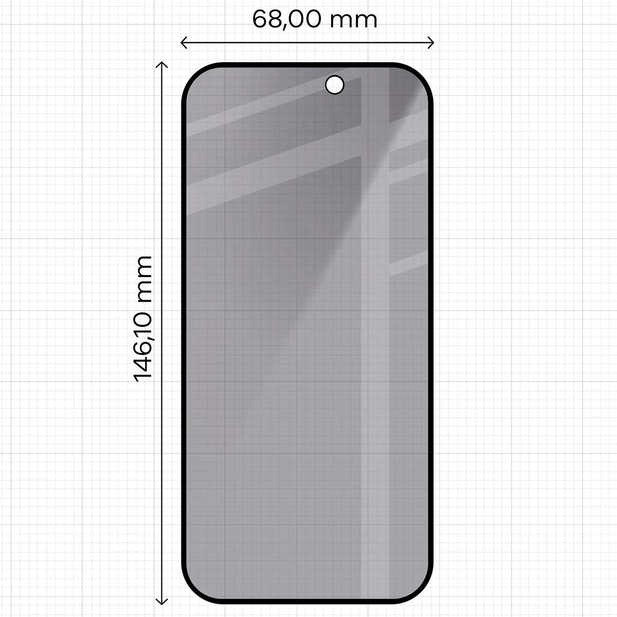 Szkło prywatyzujące z ramką aplikacyjną Bizon Glass Aplikator Shadow do Apple iPhone 16 Pro / 17