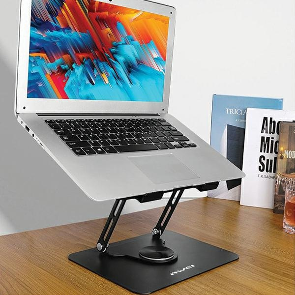 AWEI X46 rotating desk mount for laptops up to 16 inch black