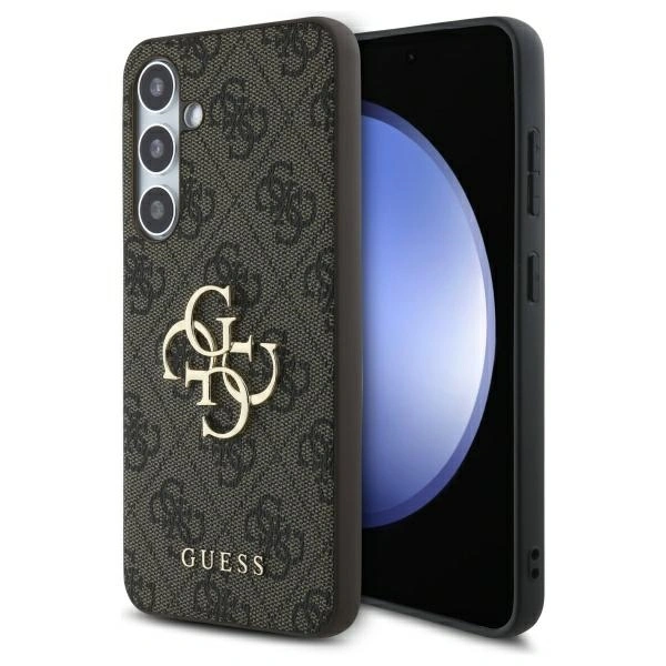 Guess GUHCS24FE4GMGBR Samsung Galaxy S24 FE hardcase 4G Big Metal Logo brown