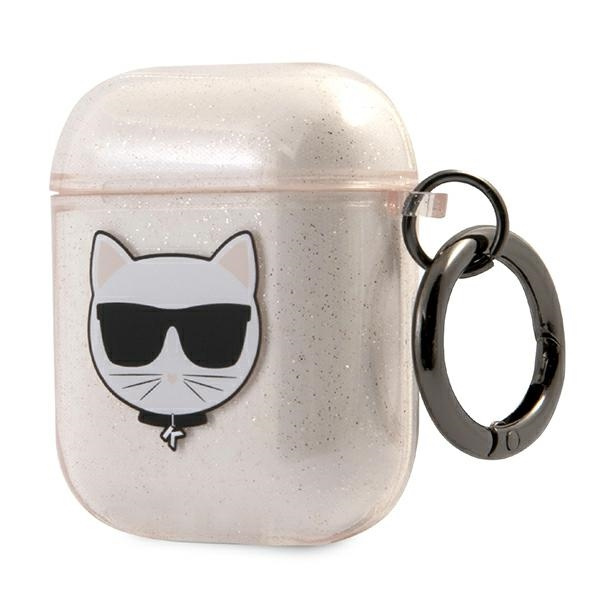 Karl Lagerfeld KLA2UCHGD Apple AirPods cover gold Glitter Choupette