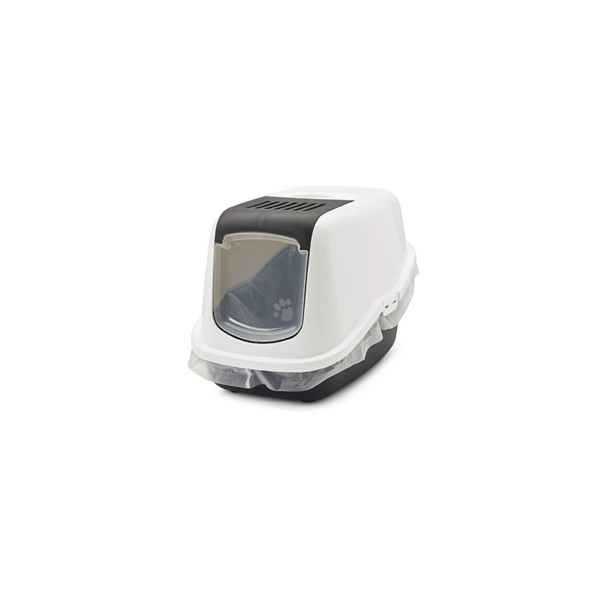 Cat Litter Box Savic Nestor White Black Plastic