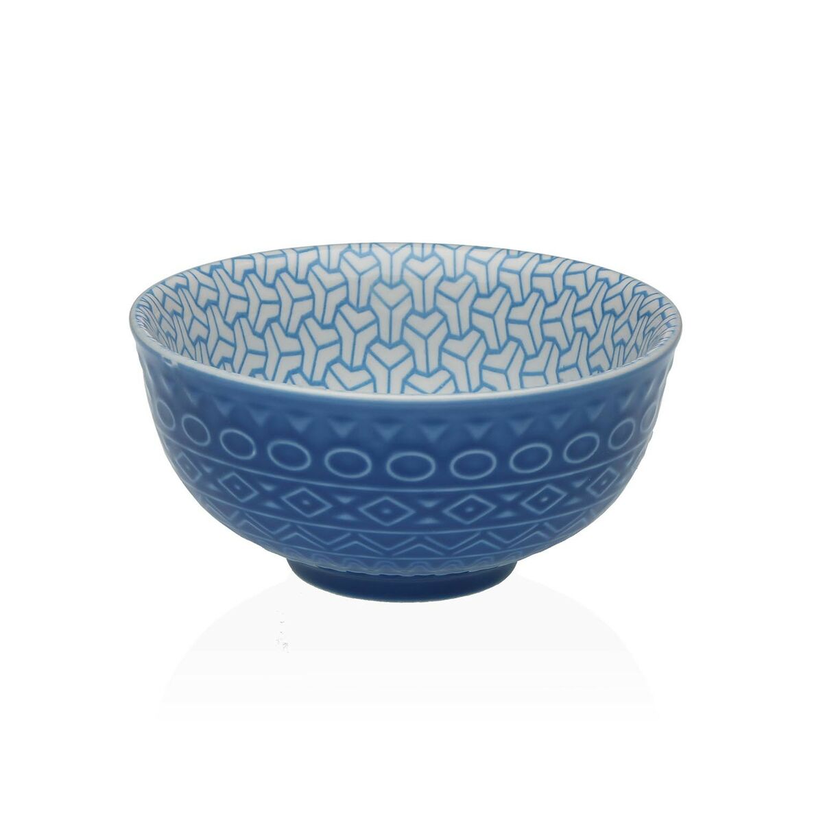 Snack Bowl Versa Blue Ceramic Porcelain 12,3 x 5,8 x 12,3 cm