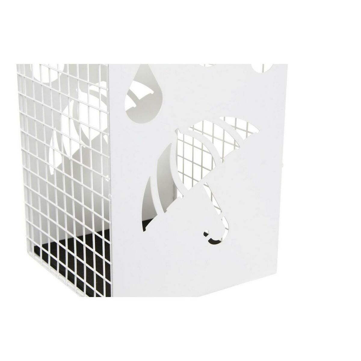 Umbrella stand DKD Home Decor Black Metal White (19.5 x 20 x 47.5 cm) (2 pcs)
