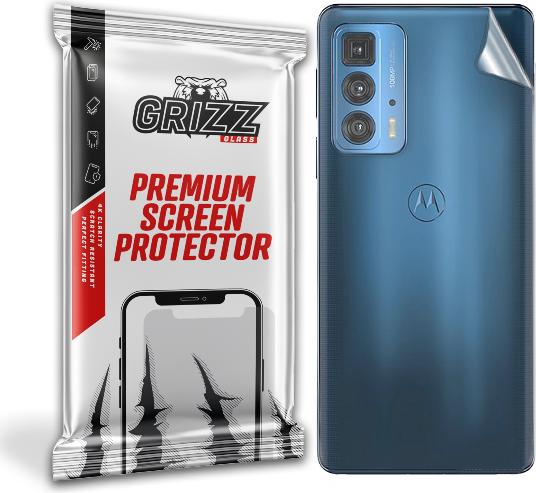 GrizzGlass SatinSkin Motorola Moto Edge 20 Pro 5G