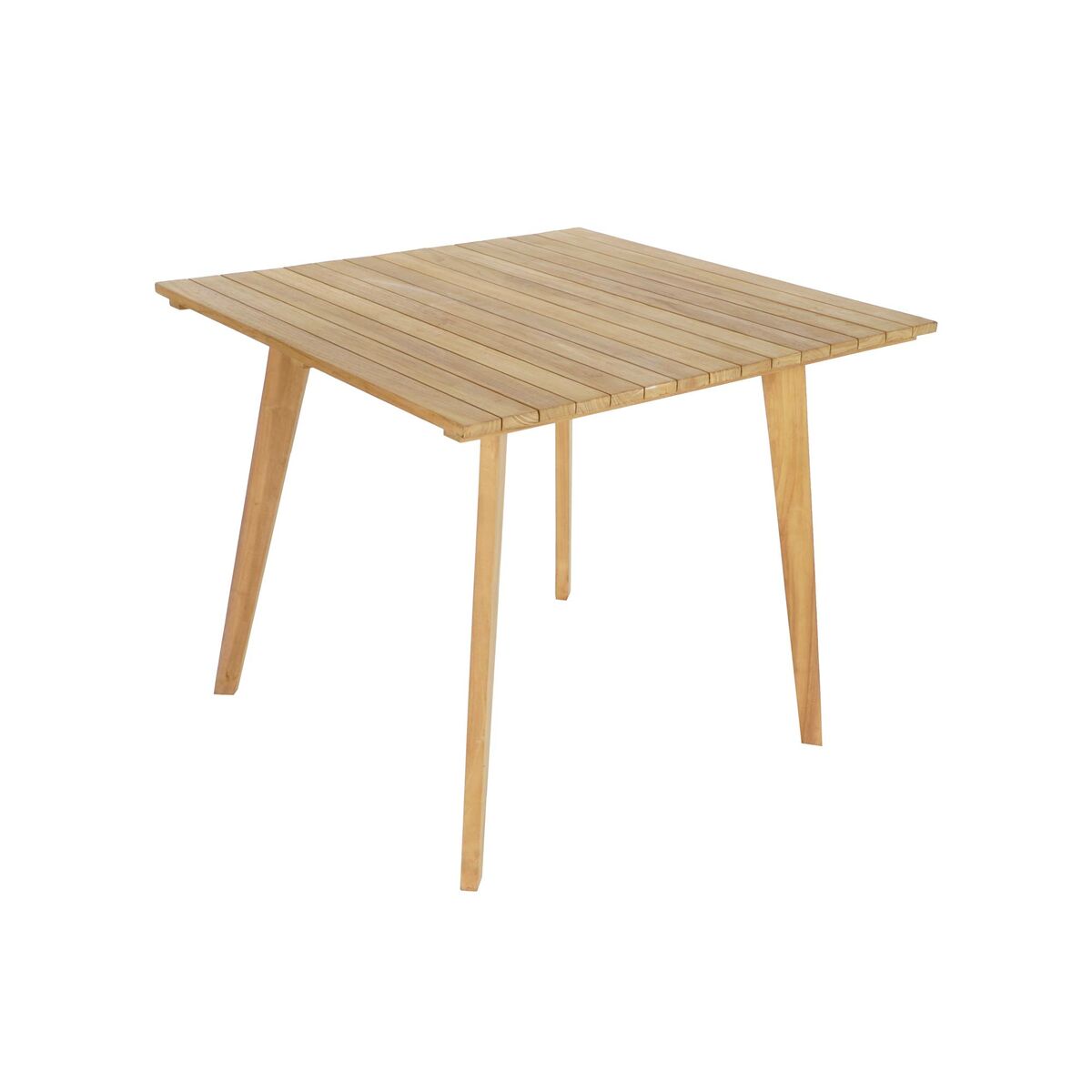 Table set with 4 chairs DKD Home Decor 90 x 90 x 75 cm Teak Rope