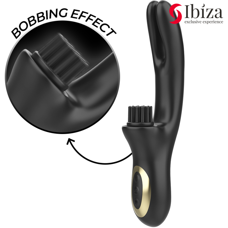 IBIZA - DOUBLE VIBRATOR PINCHING BLACK