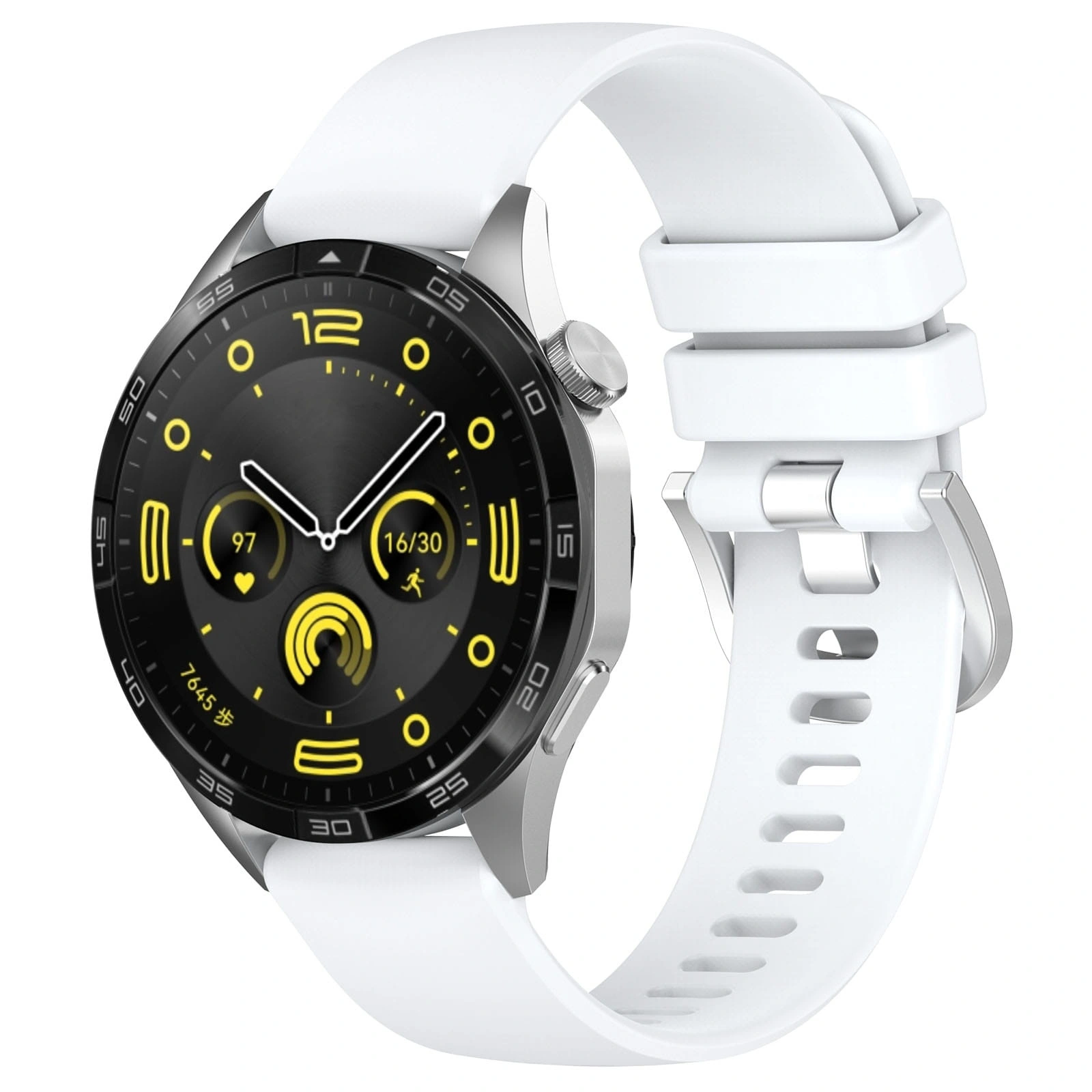 Bizon Strap Watch Silicone Pro Huawei Watch GT 5 Pro 42mm/GT 5 41mm/GT 4 41mm white