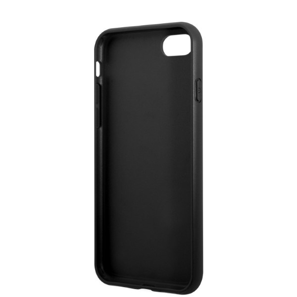 Guess GUHCI8PSATPK Apple iPhone SE 2022/SE 2020/8/7 hardcase black hardcase Saffiano Triangle Logo Cardslot