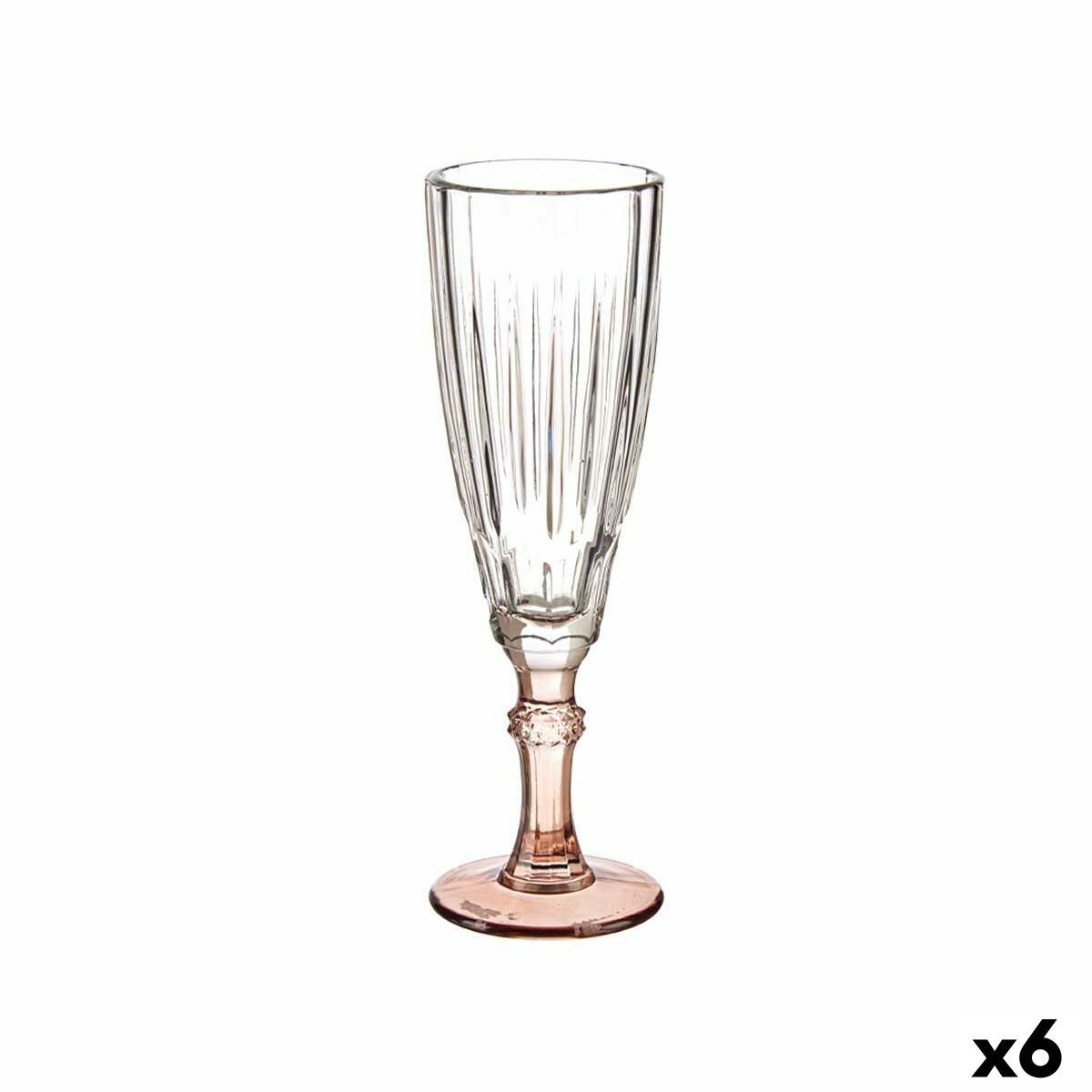 Champagne glass Crystal Brown 6 Units (170 ml)