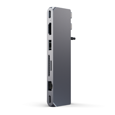 Satechi Pro Hub Max USB-C MacBook (2x USB-C, USB-A, 4K HDMI, card reader micro/SD, Ethernet) Space Gray