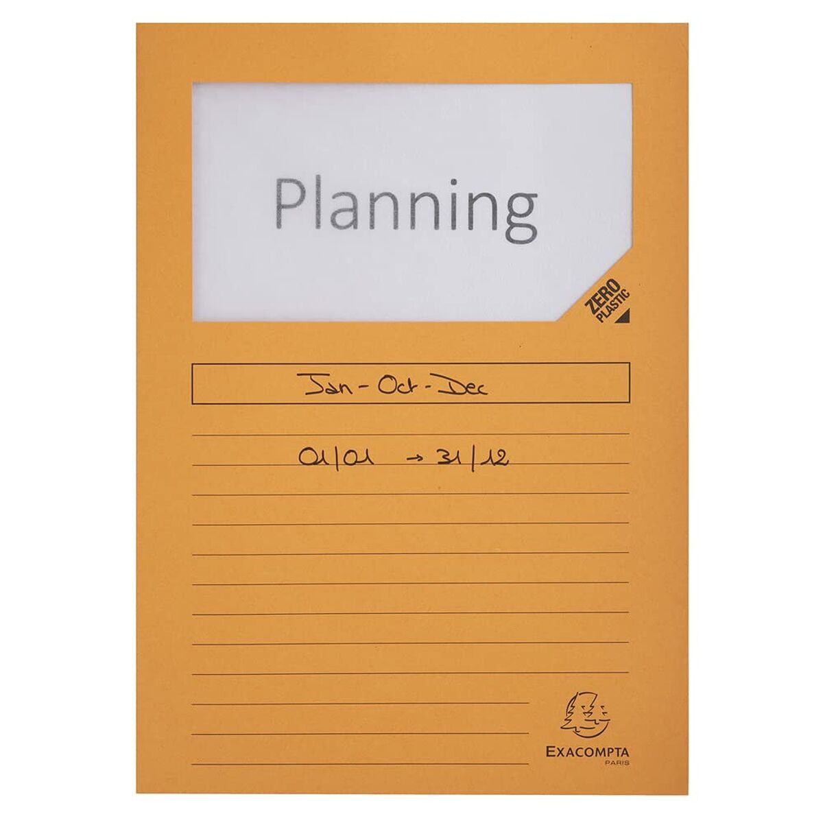 Subfolder Exacompta Forever Orange Transparent window A4 (100 Units)