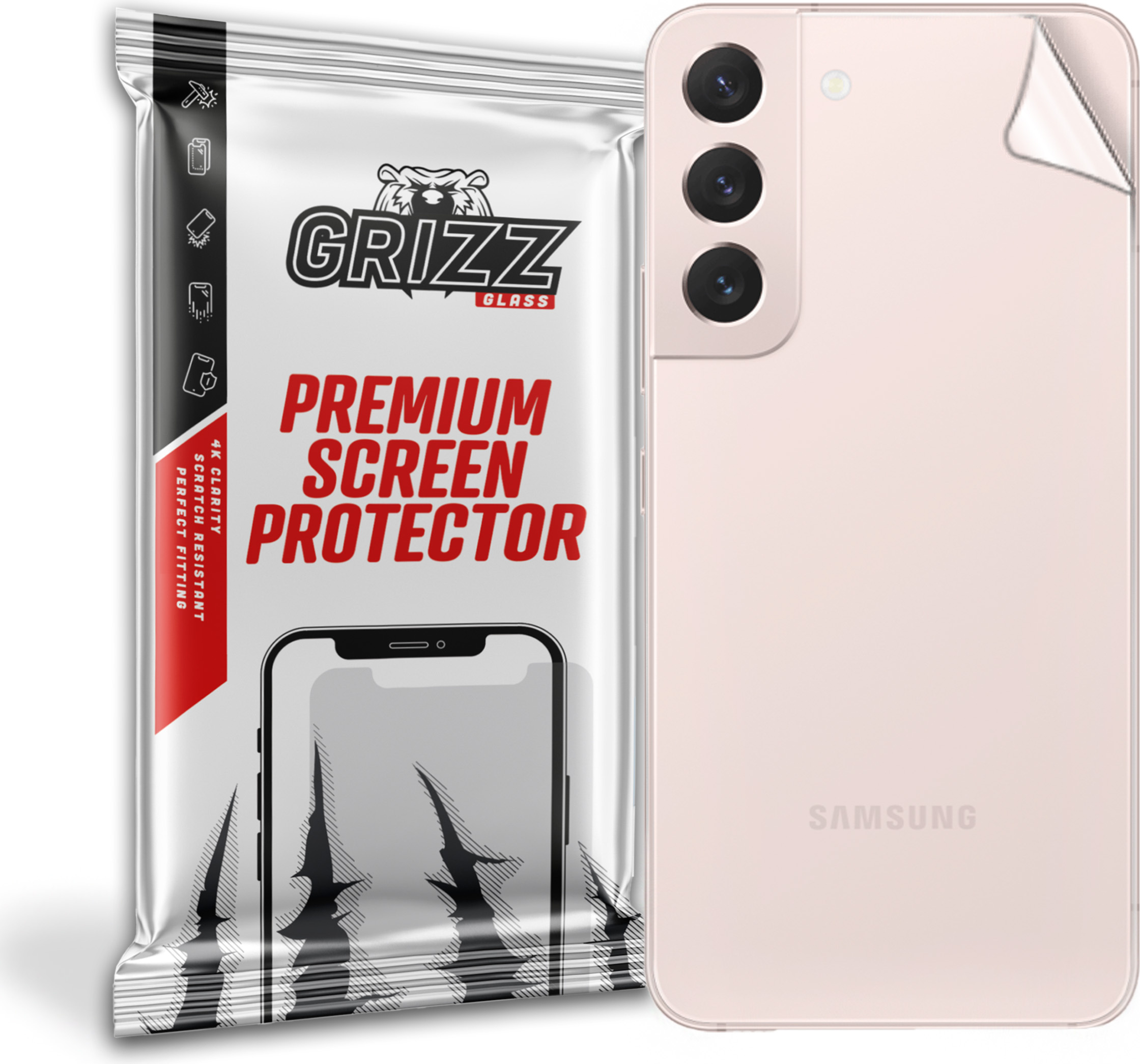 GrizzGlass SatinSkin Samsung Galaxy S22+ Plus