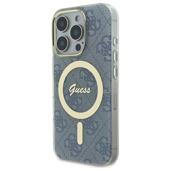 Guess GUHMP16LH4STB Apple iPhone 16 Pro hardcase IML 4G MagSafe blue