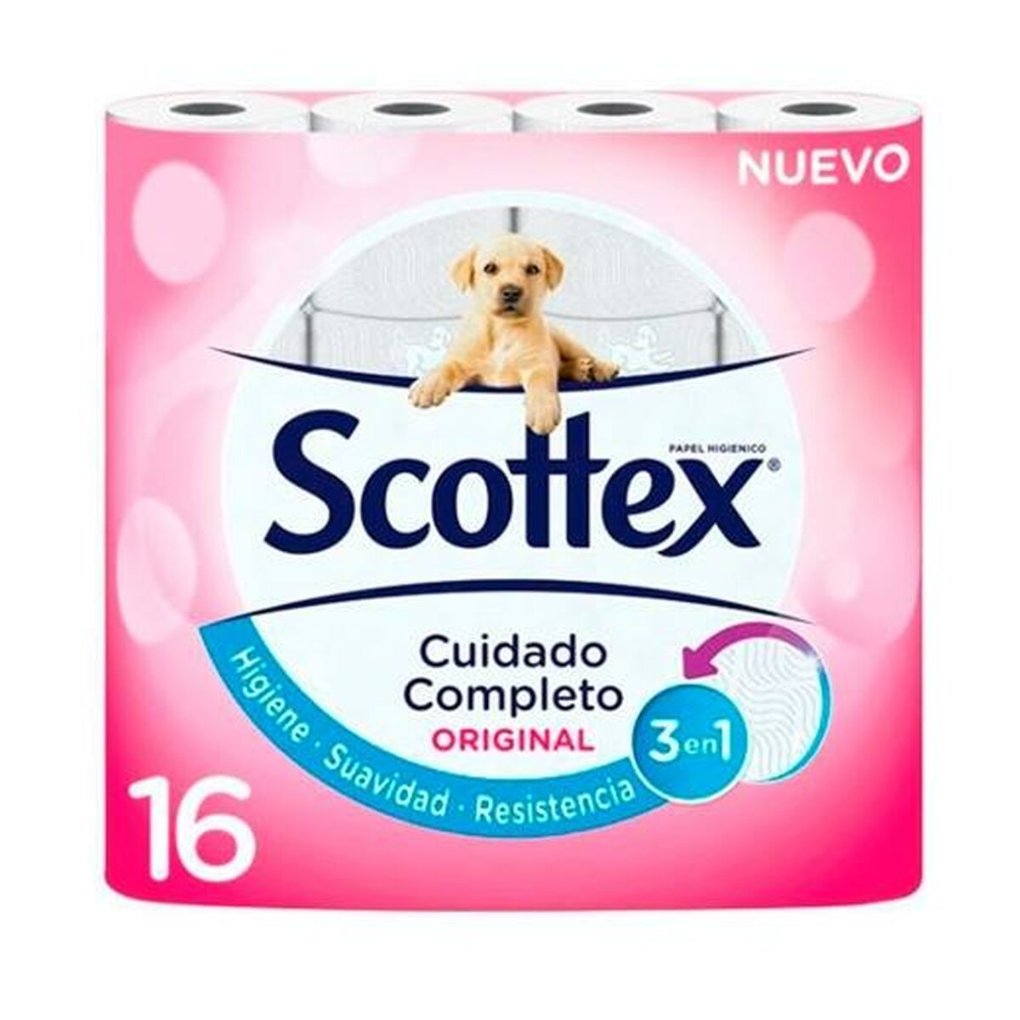 Toilet Roll Scottex Original White 16 Pieces (6 Units)