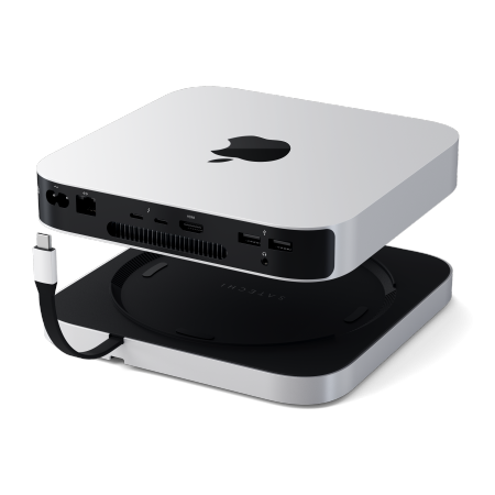 Satechi Stand & Hub Apple Mac Mini / Studio 2x USB-A 3.0, USB-A 3.2, USB-C 3.2, jack 3.5mm, micro/SD, NVMe M.2