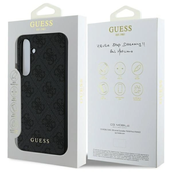Guess GUHCS24FEG4GFGR Samsung Galaxy S24 FE hardcase 4G Metal Gold Logo grey
