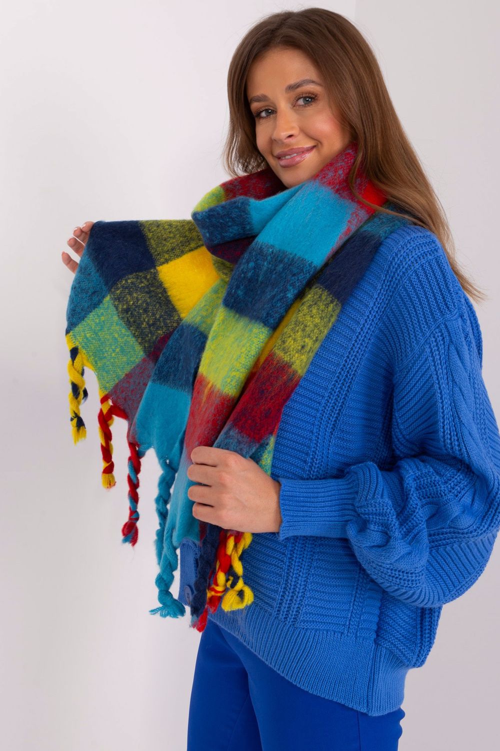  Shawl model 191715 AT  navy blue