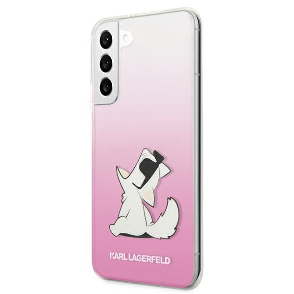 Karl Lagerfeld KLHCS22MCFNRCPI Samsung Galaxy S22+ Plus hardcase pink Choupette Eat