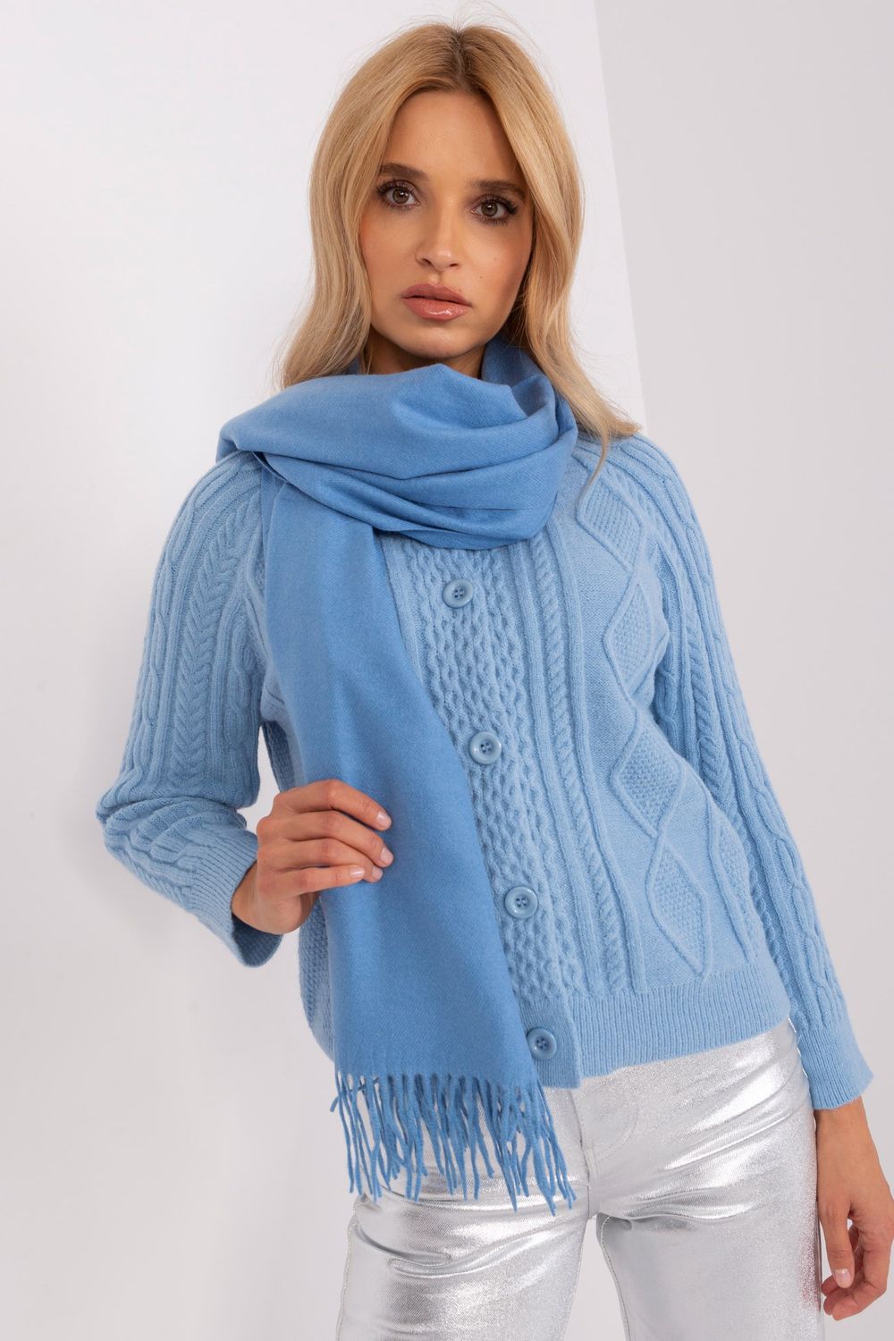  Shawl model 187615 AT  blue