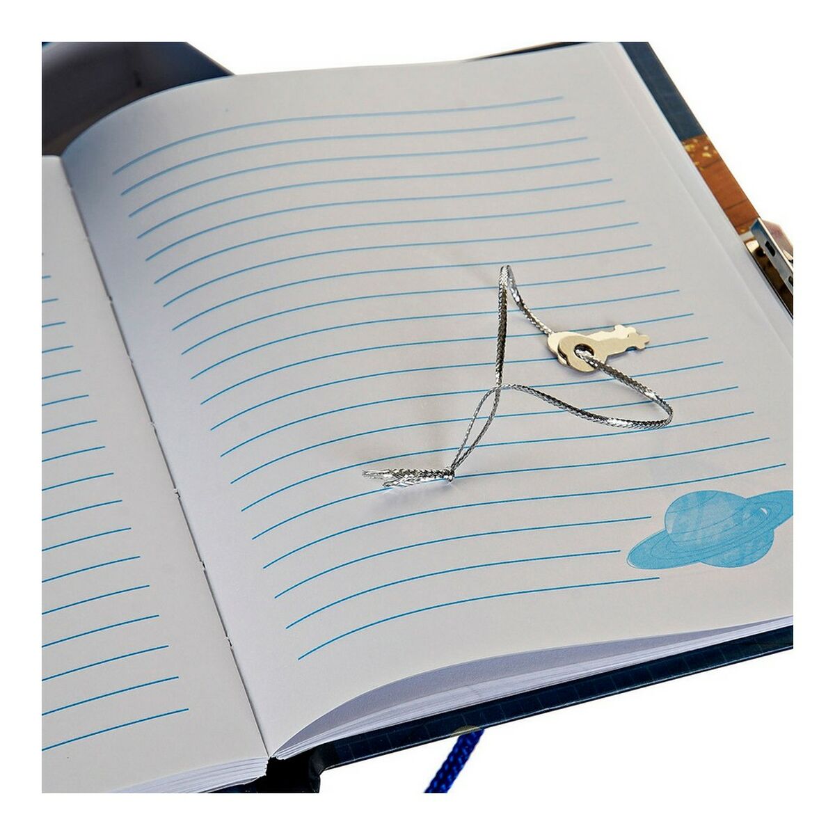 Diary with accessories DKD Home Decor 23 x 5 x 18,3 cm Blue