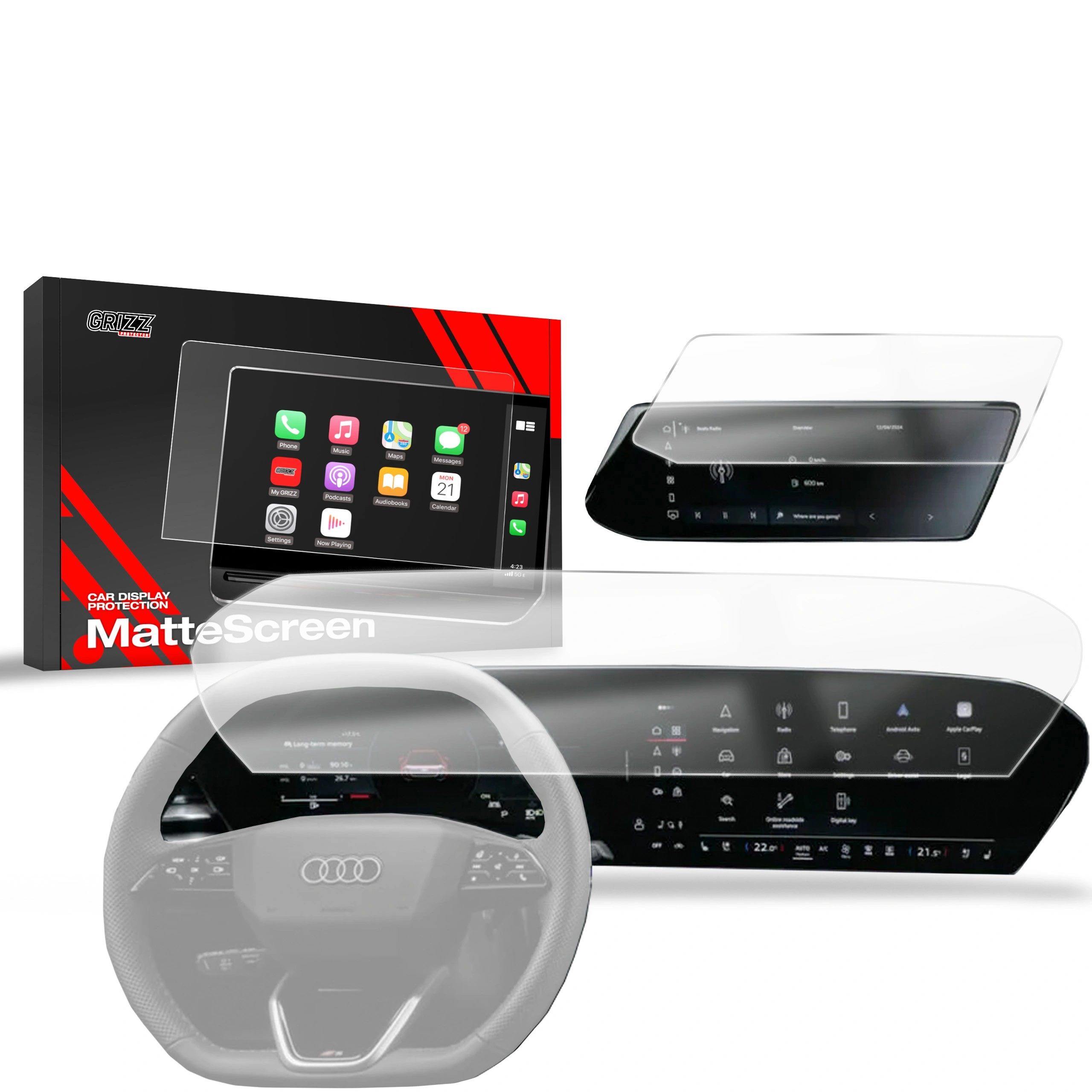 Matte GrizzGlass CarDisplay Protection Audi A5 B10 (2025) [2in1]