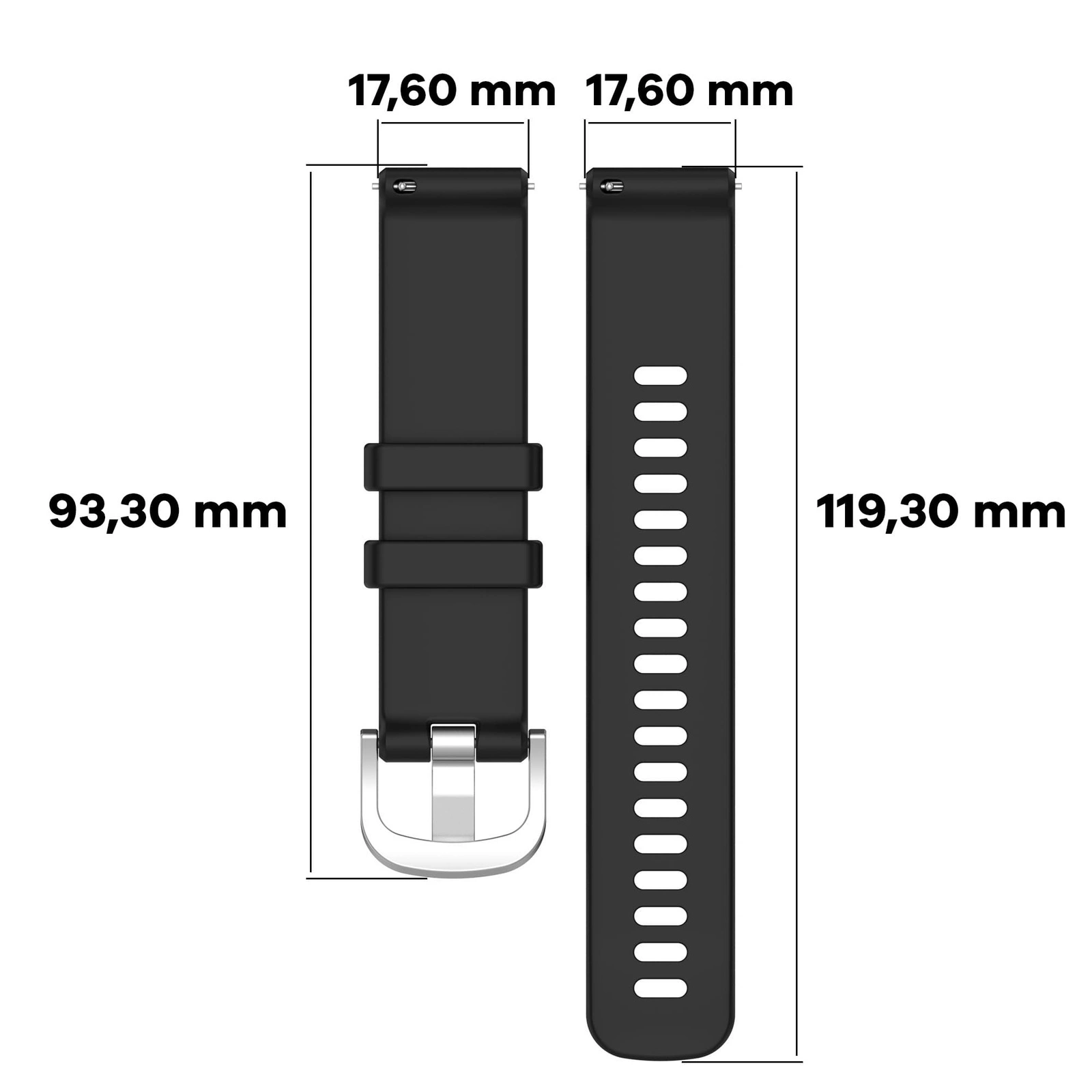 Bizon Strap Watch Silicone Pro Huawei Watch GT 5 Pro 42mm/GT 5 41mm/GT 4 41mm black