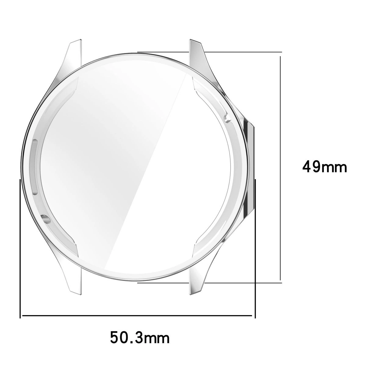 Bizon Case Watch Felipe OnePlus Watch 3 / Oppo Watch X2 silver