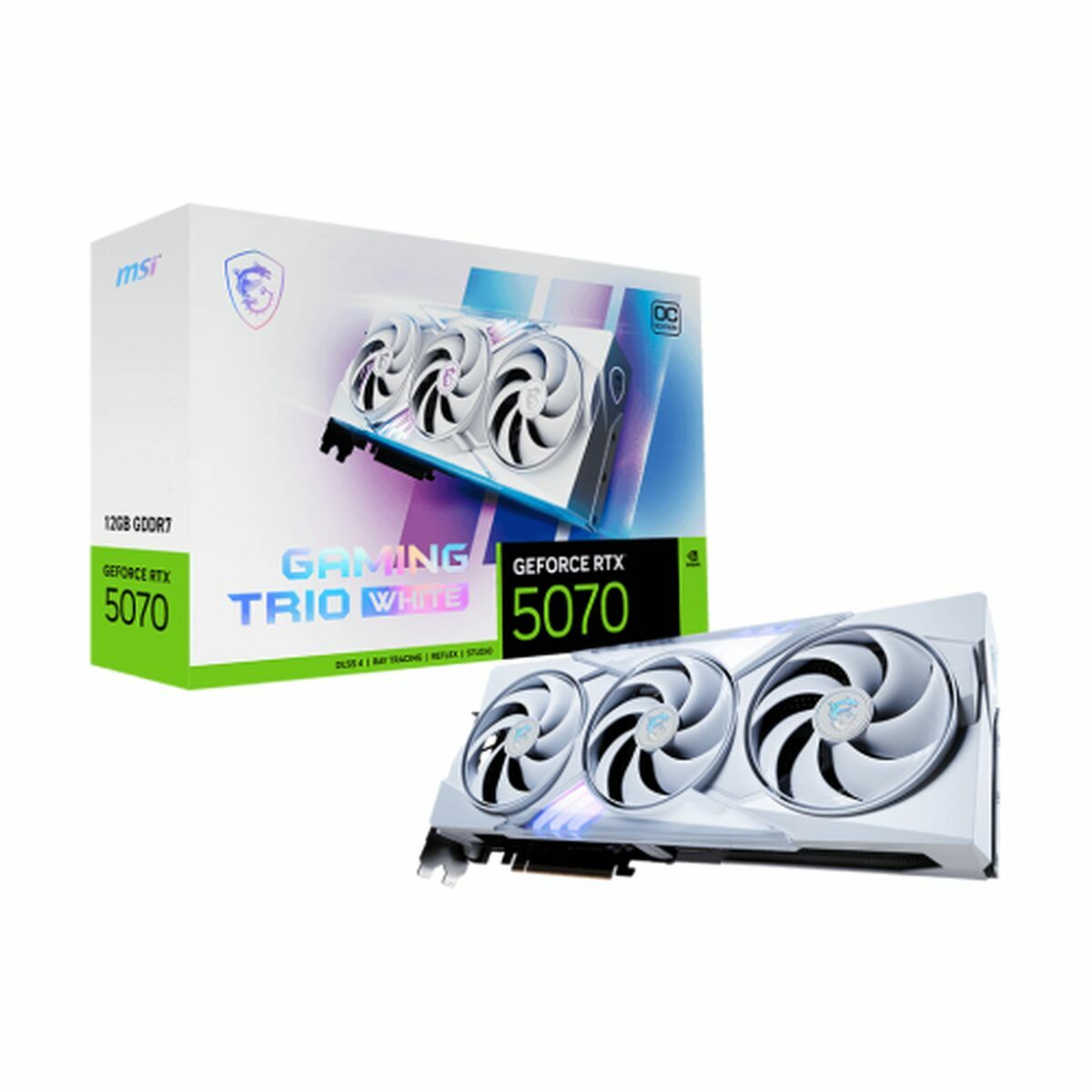 Graphics card MSI GEFORCE RTX 5070 12G GAMING TRIO OC WHITE nvidia geforce rtx 5070 12 GB GDDR6X Graphics card MSI GEFORCE RTX 5070 12G GAMING TRIO OC WHITE nvidia geforce rtx 5070 12 GB GDDR6X