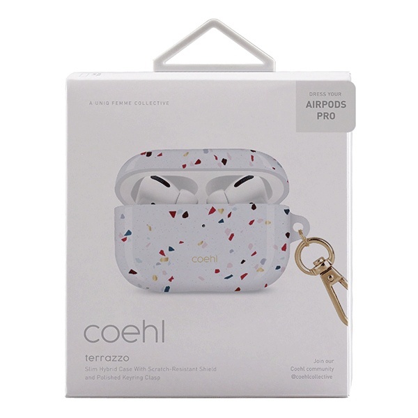 UNIQ Coehl Terrazzo Apple AirPods Pro natural white
